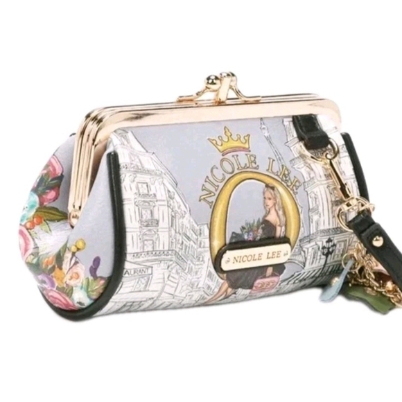 Nicole Lee Kiss Lock Coin Purse Wristlet Wallet NWT - Picture 2 of 9